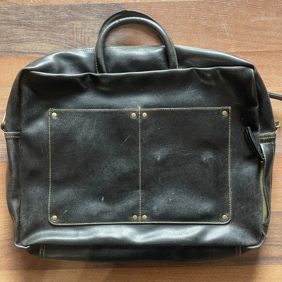 Matt and Nat VEGAN Briefcase Black and Green - Picture 2 of 6
